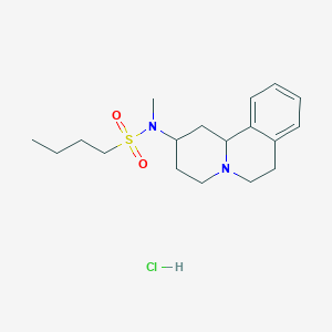 molecular formula C18H29ClN2O2S B12305085 N-(2,3,4,6,7,11b-hexahydro-1H-benzo[a]quinolizin-2-yl)-N-methylbutane-1-sulfonamide;hydrochloride 