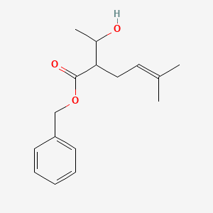 molecular formula C16H22O3 B12305095 Benzyl 2-(1-hydroxyethyl)-5-methylhex-4-enoate 