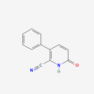 molecular formula C12H8N2O B12305103 6-Hydroxy-3-phenylpyridine-2-carbonitrile 