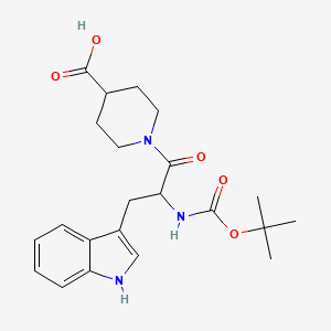 1-[3-(1H-indol-3-yl)-2-[(2-methylpropan-2-yl)oxycarbonylamino]propanoyl]piperidine-4-carboxylic acid