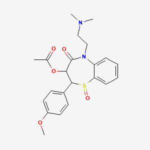 [5-[2-(Dimethylamino)ethyl]-2-(4-methoxyphenyl)-1,4-dioxo-2,3-dihydro-1lambda4,5-benzothiazepin-3-yl] acetate