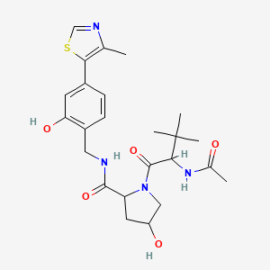 1-(2-acetamido-3,3-dimethylbutanoyl)-4-hydroxy-N-{[2-hydroxy-4-(4-methyl-1,3-thiazol-5-yl)phenyl]methyl}pyrrolidine-2-carboxamide