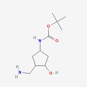 tert-butyl N-[3-(aminomethyl)-4-hydroxycyclopentyl]carbamate