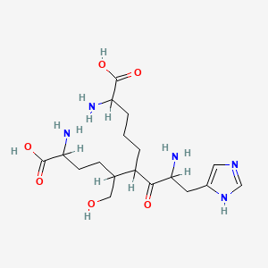 molecular formula C18H31N5O6 B1230527 Aldol-histidine CAS No. 38964-85-1