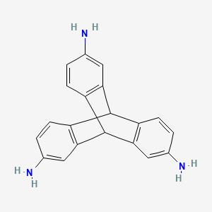 molecular formula C20H17N3 B12305276 2,6,14-Triaminotriptycene 