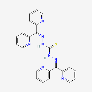 molecular formula C23H18N8S B1230529 1,5-Bis(di-2-pyridylmethylene)thiocarbonohydrazide CAS No. 85191-43-1