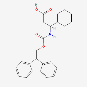 3-((((9H-Fluoren-9-yl)methoxy)carbonyl)amino)-3-cyclohexylpropanoic acid