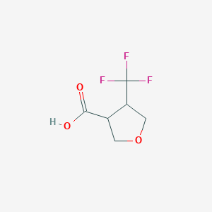 molecular formula C6H7F3O3 B12305317 rac-(3R,4R)-4-(trifluoromethyl)tetrahydrofuran-3-carboxylic acid, trans 