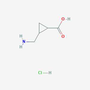 2-(Aminomethyl)cyclopropane-1-carboxylic acid hydrochloride