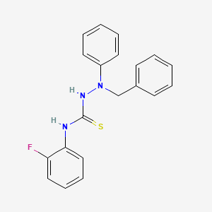 molecular formula C20H18FN3S B1230536 1-(2-fluorophenyl)-3-(N-(phenylmethyl)anilino)thiourea 