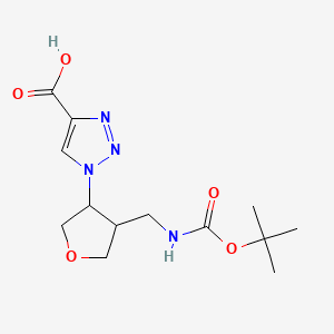 rac-1-[(3R,4R)-4-({[(tert-butoxy)carbonyl]amino}methyl)oxolan-3-yl]-1H-1,2,3-triazole-4-carboxylic acid, trans