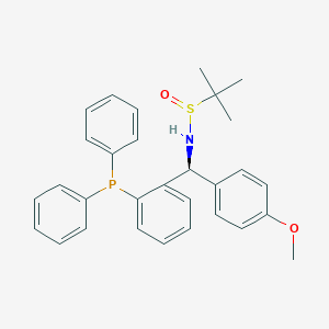 (R)-N-((S)-(2-(diphenylphosphanyl)phenyl)(4-methoxyphenyl)methyl)-2-methylpropane-2-sulfinamide