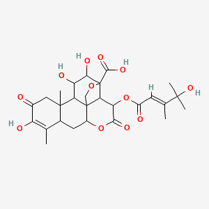 10,15,16-trihydroxy-3-[(E)-4-hydroxy-3,4-dimethylpent-2-enoyl]oxy-9,13-dimethyl-4,11-dioxo-5,18-dioxapentacyclo[12.5.0.01,6.02,17.08,13]nonadec-9-ene-17-carboxylic acid