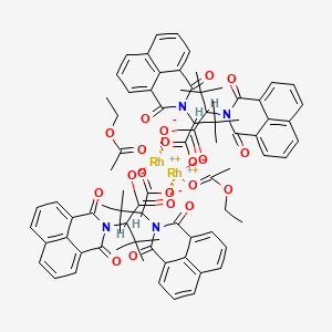 molecular formula C80H80N4O20Rh2 B12305415 2-(1,3-Dioxobenzo[de]isoquinolin-2-yl)-3,3-dimethylbutanoate;ethyl acetate;rhodium(2+) 