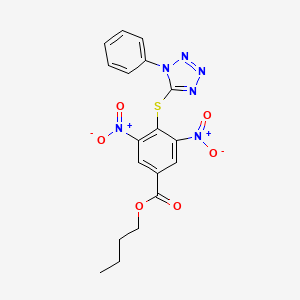 Butyl 3,5-dinitro-4-(1-phenyltetrazol-5-yl)sulfanylbenzoate