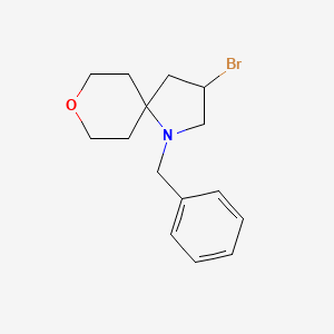 molecular formula C15H20BrNO B12305432 1-Benzyl-3-bromo-8-oxa-1-azaspiro[4.5]decane 