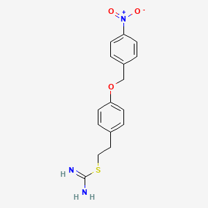 Carbamimidothioic acid 2-[4-[(4-nitrophenyl)methoxy]phenyl]ethyl ester