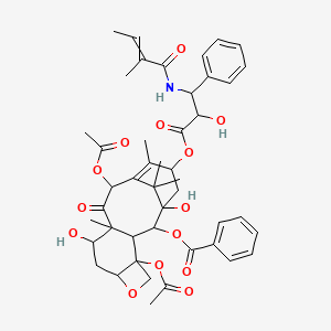 [4,12-Diacetyloxy-1,9-dihydroxy-15-[2-hydroxy-3-(2-methylbut-2-enoylamino)-3-phenylpropanoyl]oxy-10,14,17,17-tetramethyl-11-oxo-6-oxatetracyclo[11.3.1.03,10.04,7]heptadec-13-en-2-yl] benzoate
