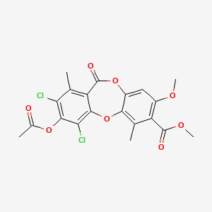 molecular formula C20H16Cl2O8 B1230547 Gangleoidin acetate CAS No. 674786-36-8