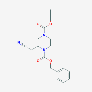 (S)-2-(4-Boc-1-Cbz-2-piperazinyl)acetonitrile