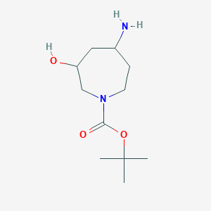 rac-tert-butyl (3R,5R)-5-amino-3-hydroxyazepane-1-carboxylate, cis