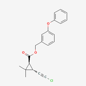 molecular formula C21H19ClO3 B12305536 Chloroacetylenic rac-trans Permethrin 