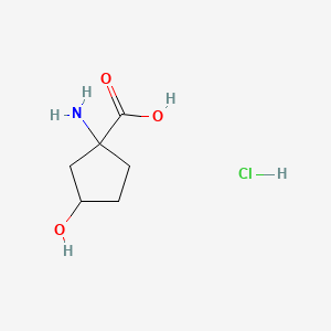 rac-(1R,3S)-1-amino-3-hydroxycyclopentane-1-carboxylic acid hydrochloride, trans