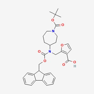 2-[({1-[(tert-butoxy)carbonyl]azepan-4-yl}({[(9H-fluoren-9-yl)methoxy]carbonyl})amino)methyl]furan-3-carboxylic acid