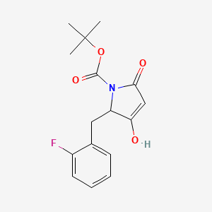 tert-butyl 2-[(2-fluorophenyl)methyl]-3-hydroxy-5-oxo-2H-pyrrole-1-carboxylate