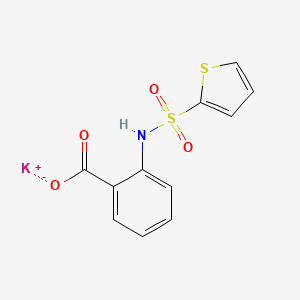 molecular formula C11H8KNO4S2 B12305633 Potassium 2-(thiophene-2-sulfonamido)benzoate 