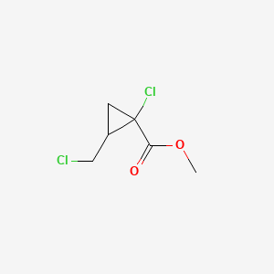 molecular formula C6H8Cl2O2 B12305643 rac-methyl (1R,2R)-1-chloro-2-(chloromethyl)cyclopropane-1-carboxylate 