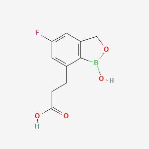 3-(5-Fluoro-1-hydroxy-1,3-dihydro-2,1-benzoxaborol-7-yl)propanoic acid