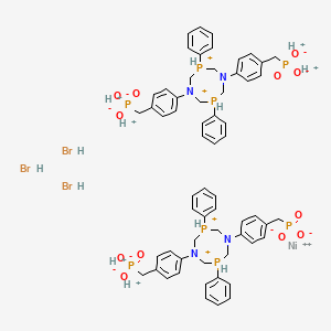 [4-[3,7-Diphenyl-5-[4-(phosphonatomethyl)phenyl]-1,5,3,7-diazadiphosphocane-3,7-diium-1-yl]phenyl]methyl-dioxido-oxo-lambda5-phosphane;hydron;nickel(2+);trihydrobromide