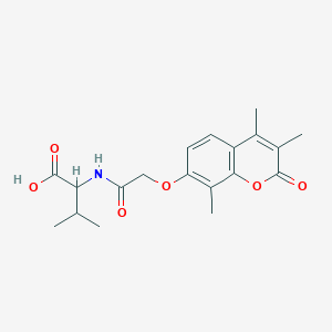 (2S)-3-Methyl-2-{2-[(3,4,8-trimethyl-2-oxo-2H-chromen-7-yl)oxy]acetamido}butanoic acid