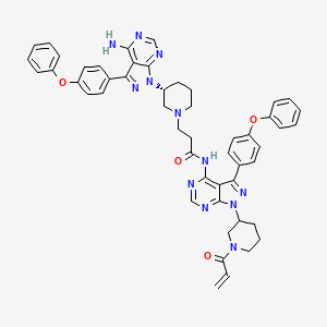 3-[(3R)-3-[4-amino-3-(4-phenoxyphenyl)-1H-pyrazolo[3,4-d]pyrimidin-1-yl]piperidin-1-yl]-N-[3-(4-phenoxyphenyl)-1-[1-(prop-2-enoyl)piperidin-3-yl]-1H-pyrazolo[3,4-d]pyrimidin-4-yl]propanamide