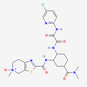 N'-(5-chloropyridin-2-yl)-N-[4-(dimethylcarbamoyl)-2-[(5-methyl-5-oxido-6,7-dihydro-4H-[1,3]thiazolo[5,4-c]pyridin-5-ium-2-carbonyl)amino]cyclohexyl]oxamide