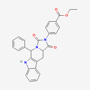 ethyl 4-(12,14-dioxo-10-phenyl-8,11,13-triazatetracyclo[7.7.0.02,7.011,15]hexadeca-1(9),2,4,6-tetraen-13-yl)benzoate