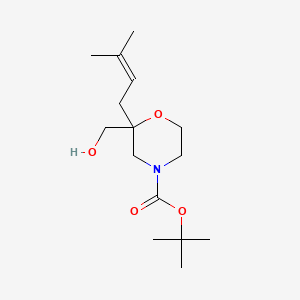 Tert-butyl 2-(hydroxymethyl)-2-(3-methylbut-2-en-1-yl)morpholine-4-carboxylate