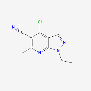 4-chloro-1-ethyl-6-methyl-1H-pyrazolo[3,4-b]pyridine-5-carbonitrile