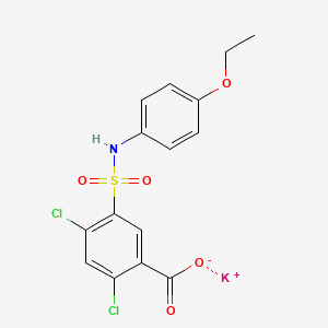 Potassium 2,4-dichloro-5-[(4-ethoxyphenyl)sulfamoyl]benzoate