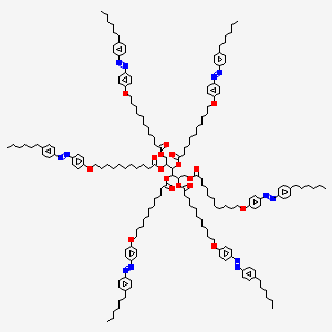 2,3,4,5,6-Pentakis[11-[4-[(4-hexylphenyl)diazenyl]phenoxy]undecanoyloxy]hexyl 11-[4-[(4-hexylphenyl)diazenyl]phenoxy]undecanoate