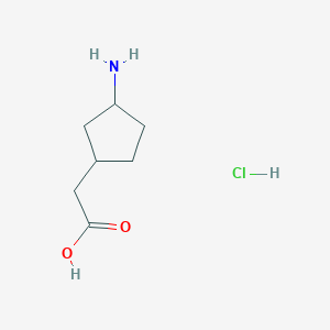 rac-2-[(1R,3S)-3-aminocyclopentyl]acetic acid hydrochloride, cis