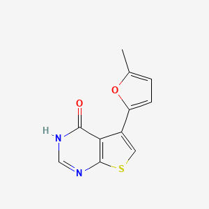 molecular formula C11H8N2O2S B12305804 5-(5-Methyl-2-furyl)thieno[2,3-d]pyrimidin-4(3H)-one 