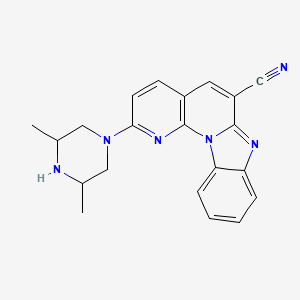 2-((3S,5R)-3,5-dimethylpiperazin-1-yl)benzo[4,5]imidazo[1,2-a][1,8]naphthyridine-6-carbonitrile