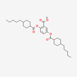 2,5-Bis[[(trans-4-pentylcyclohexyl)carbonyl]oxy]benzoic acid