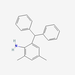 molecular formula C21H21N B12305849 2-(Diphenylmethyl)-4,6-dimethylaniline 