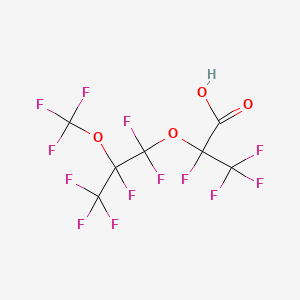 molecular formula CF3OCF(CF3)CF2OCF(CF3)COOH<br>C7HF13O4 B12305873 2-[2-(Trifluoromethoxy)hexafluoropropoxy]tetrafluoropropanoic acid CAS No. 2479-73-4