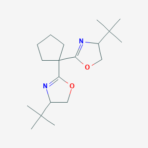 4-Tert-butyl-2-[1-(4-tert-butyl-4,5-dihydro-1,3-oxazol-2-yl)cyclopentyl]-4,5-dihydro-1,3-oxazole