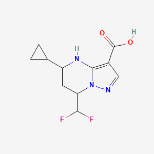 5-cyclopropyl-7-(difluoromethyl)-4H,5H,6H,7H-pyrazolo[1,5-a]pyrimidine-3-carboxylic acid, cis