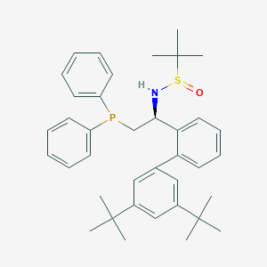 (R)-N-((S)-1-(3',5'-Di-tert-butyl-[1,1'-biphenyl]-2-yl)-2-(diphenylphosphanyl)ethyl)-2-methylpropane-2-sulfinamide